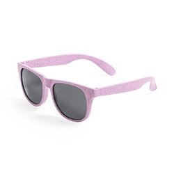 Gafas de sol en caña de trigo natural en rosa suave y lentes negras. Gafas de sol Weat Straw · KoalaRojo, Artículo promocional y personalizado