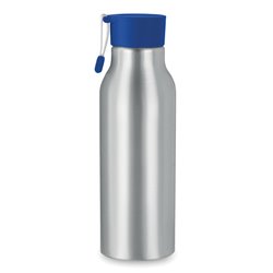 Botella de aluminio mate con tapa azul y correa de silicona con detalle azul · KoalaRojo, Artículo promocional y personalizado