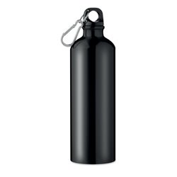 Botella de aluminio negro con mosquetón clásica de gran capacidad 750ml · KoalaRojo, Artículo promocional y personalizado