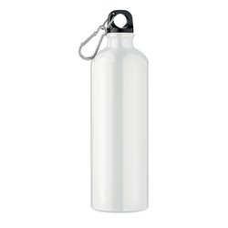 Botella de aluminio blanco con mosquetón clásica de gran capacidad 750ml · KoalaRojo, Artículo promocional y personalizado