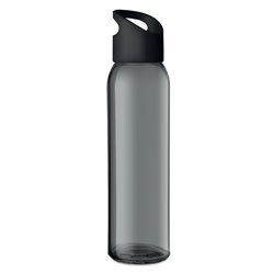 Botella cristal en negro con tapón PP a juego con asa incorporada 470ml · KoalaRojo, Artículo promocional y personalizado