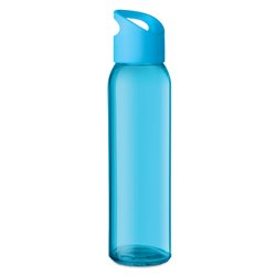 Botella cristal en turquesa con tapón PP a juego con asa incorporada 470ml · KoalaRojo, Artículo promocional y personalizado