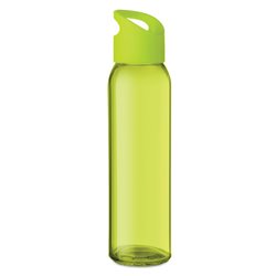 Botella cristal en verde lima con tapón PP a juego con asa incorporada 470ml · KoalaRojo, Artículo promocional y personalizado