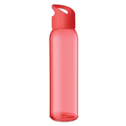 Botella cristal en rojo con tapón PP a juego con asa incorporada 470ml · KoalaRojo, Artículo promocional y personalizado