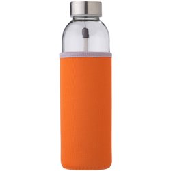 Botella cristal funda neopreno naranja y tapon metal con asa 500ml · KoalaRojo, Artículo promocional y personalizado