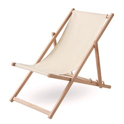 Tumbona en madera y lona plegable y reclinable en 3 posiciones · Merchandising promocional de Ocio y tiempo libre · Koala Rojo