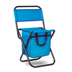 Silla nevera camping o playa plegable azul en poliéster y estructura hierro · Merchandising promocional de Ocio y tiempo libre · Koala Rojo