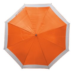 Paraguas automático naranja con franja inferior de los paneles en blanco · KoalaRojo, Artículo promocional y personalizado