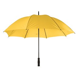 Paraguas antiviento o antiventisca amarillo con estructura en negro y mango recto · Merchandising promocional de Paraguas · Koala Rojo
