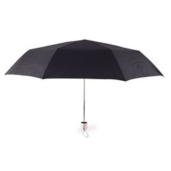 Paraguas plegable negro con eje y mango cromado · KoalaRojo, Artículo promocional y personalizado