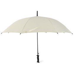 Paraguas automático blanco con estructura en negro y mango recto · KoalaRojo, Artículo promocional y personalizado