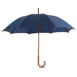 Paraguas con eje y puntas en madera y mango curvo en madera · KoalaRojo, Artículo promocional y personalizado
