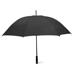 Paraguas antiviento o antiventisca negro con estructura en negro y mango recto · KoalaRojo, Artículo promocional y personalizado