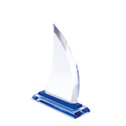 Trofeo de cristal en forma de velero con estuche imantado · Merchandising promocional de Trofeos · Koala Rojo