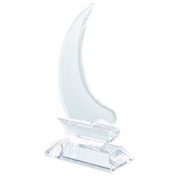 Trofeo de cristal en forma de barco velero con estuche imantado · Merchandising promocional de Trofeos · Koala Rojo