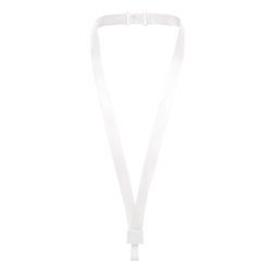 Lanyard de poliéster blanco con cierre de seguridad anti enganches 1,5 cm · KoalaRojo, Artículo promocional y personalizado