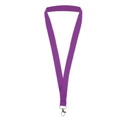 Lanyard de poliéster lila o morado con mosquetón metálico de 2 cm de ancho · KoalaRojo, Artículo promocional y personalizado