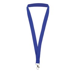 Lanyard de poliéster azul con mosquetón metálico de 2 cm de ancho · KoalaRojo, Artículo promocional y personalizado