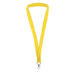 Lanyard de poliéster amarillo con mosquetón metálico de 2 cm de ancho · KoalaRojo, Artículo promocional y personalizado