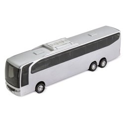 Autobús de juguete en plateado de 157mm con cajita PVC transparente · Merchandising promocional de Ocio y tiempo libre · Koala Rojo