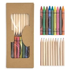 Set infantil para colorear de cartón con 10 colores y 10 ceras para colorear · KoalaRojo, Artículo promocional y personalizado