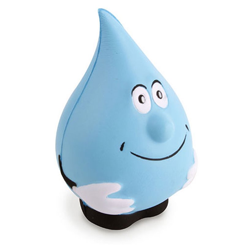 Gota de agua antiestrés con sonrisa en azul · Koala Rojo, Merchandising promocional y personalizado