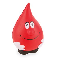 Gota antiestrés con sonrisa en rojo perfecto para acciones de donación de sangre · KoalaRojo, Artículo promocional y personalizado