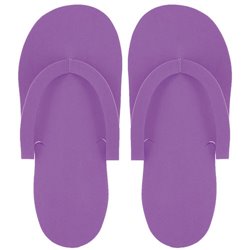 Par de zapatillas desechables en Goma EVA lila o morada. En Packs de 10 pares · KoalaRojo, Artículo promocional y personalizado