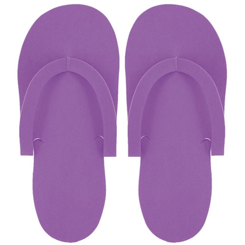 Par de zapatillas desechables en Goma EVA lila o morada. En Packs de 10 pares · Koala Rojo, Merchandising promocional y personalizado