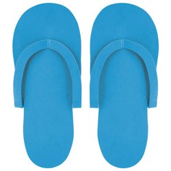 Par de zapatillas desechables en Goma EVA azul claro. En Packs de 10 pares · KoalaRojo, Artículo promocional y personalizado