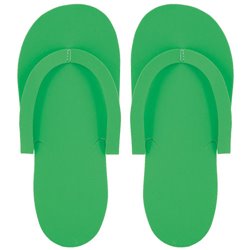 Par de zapatillas desechables en Goma EVA verde. En Packs de 10 pares · KoalaRojo, Artículo promocional y personalizado