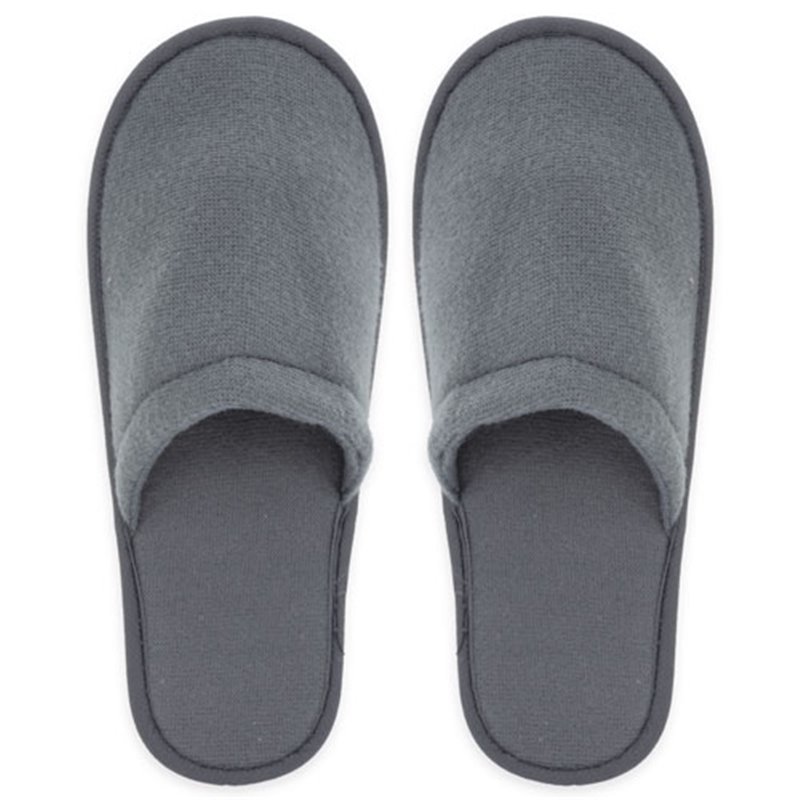 Zapatillas de rizo con suela antideslizante en gris ideal para detalle hotel o masajes · Koala Rojo, Merchandising promocional y personalizado