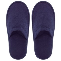 Zapatillas de rizo con suela antideslizante en azul marino ideal para detalle hotel o masajes · KoalaRojo, Artículo promocional y personalizado