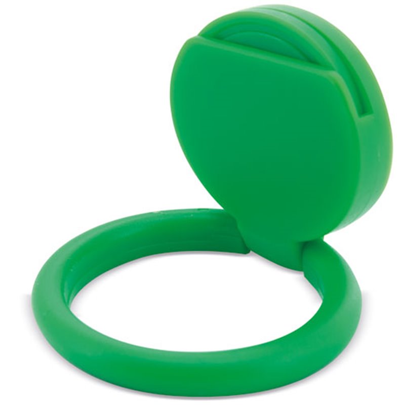 Anillo verde con soporte móvil con antiestrés giratorio y ficha carrito de la compra · Koala Rojo, Merchandising promocional y personalizado