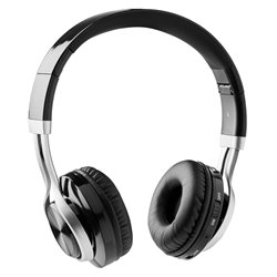 Cascos auriculares inalámbricos en ABS negros con cable jack y carga microUSB · KoalaRojo, Artículo promocional y personalizado