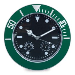 Reloj de pared verde con estación meteorológica indicador de temperatura y humedad · KoalaRojo, Artículo promocional y personalizado