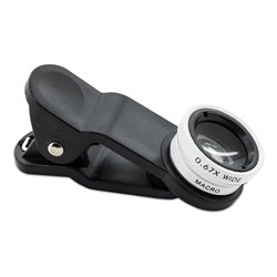 Juego de 2 lentes para móviles en blanco con pinza de sujeción y bolsa microfibra · KoalaRojo, Artículo promocional y personalizado