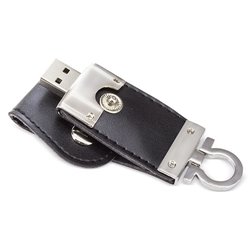 Memoria USB de 8GB en llavero con protector polipiel de cierre con clic · KoalaRojo, Artículo promocional y personalizado