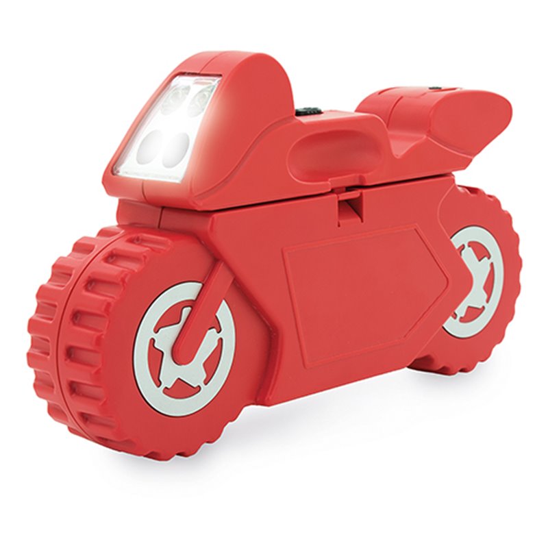 Multiherramientas para vehículos con estuche linterna LED en forma de moto · Koala Rojo, Merchandising promocional y personalizado