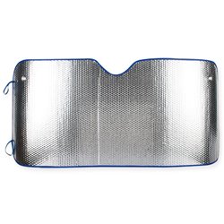 Parasol de aluminio 130x80cm 100Uds con ribete azul y gomas elásticas · KoalaRojo, Artículo promocional y personalizado