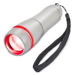 Linterna LED roja con luz azul de enfoque y efecto flash light · Merchandising promocional de Herramientas y motor · Koala Rojo