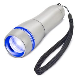 Linterna LED azul con luz azul de enfoque y efecto flash light · KoalaRojo, Artículo promocional y personalizado