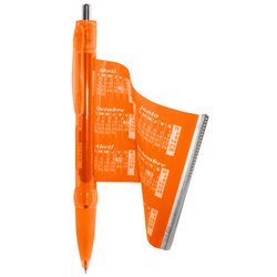 Boligrafo calendario naranja con calendario extensible oculto en el interior · KoalaRojo, Artículo promocional y personalizado