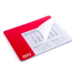 Alfombrilla calendario rojo con espacio anotaciones y base antideslizante · Merchandising promocional de Calendarios y almanaques · Koala Rojo