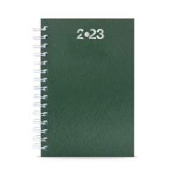 Agenda tapa rígida metalizada verde de 352 páginas microperforadas 14x21cm · Merchandising promocional de Escritorio y Oficina · Koala Rojo
