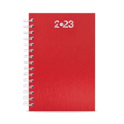 Agenda tapa rígida metalizada roja de 352 páginas microperforadas 14x21cm · KoalaRojo, Artículo promocional y personalizado