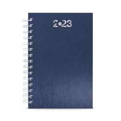 Agenda tapa rígida metalizada azul de 352 páginas microperforadas 14x21cm · KoalaRojo, Artículo promocional y personalizado