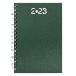 Agenda de tapa rígida en verde metalizado de 352 páginas 17x25cm · KoalaRojo, Artículo promocional y personalizado