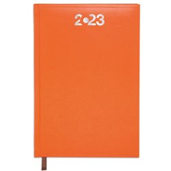 Dietario con tapas en microfibra naranja de 14,8x21,2 cm · Merchandising promocional de Escritorio y Oficina · Koala Rojo