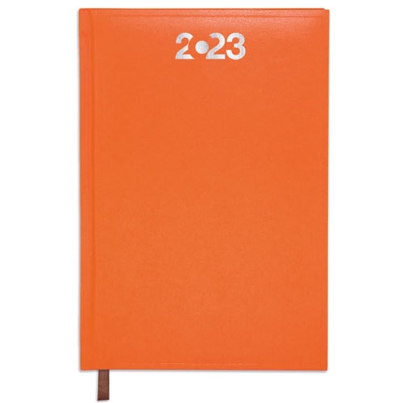 Dietario con tapas en microfibra naranja de 14,8x21,2 cm · Koala Rojo, Merchandising promocional y personalizado
